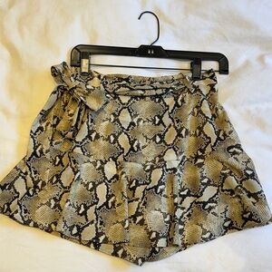 Zara Snake Print Skirt with belt